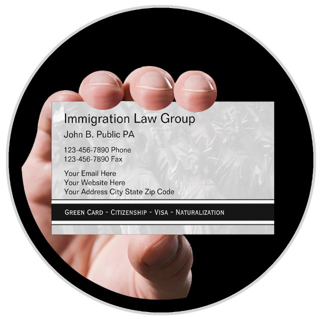 Cartes de visite d'avocat en immigration (Créateur téléchargé)