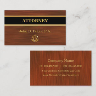 Cartes de visite d'avocat moderne