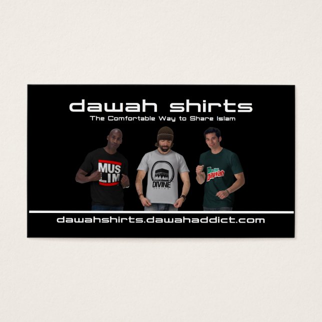 Cartes De Visite Dawah Shirts Black (Devant)