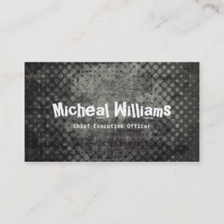 Cartes de visite d'Bold Black Grunge CEO Company