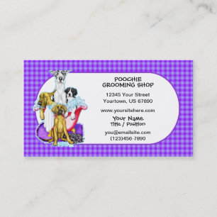 Cartes de visite de baquet de great dane pleins