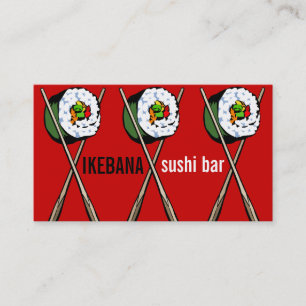 Cartes de visite de bar à sushis