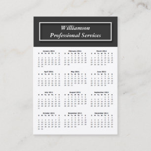 Cartes de visite de base avec gris foncé 2011 CALE