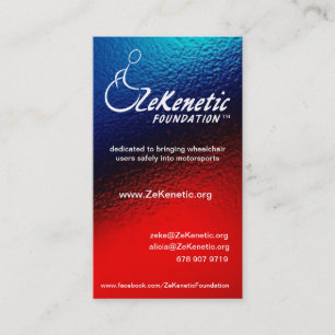 Cartes de visite de base de ZeKenetic
