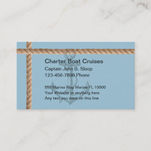 Cartes de visite de bateau de charte