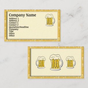 Cartes de visite de bière