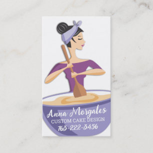 Cartes de visite de bol mélangeur de cuisson de