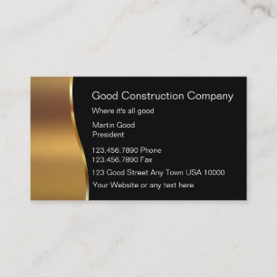 Cartes de visite de bonne construction