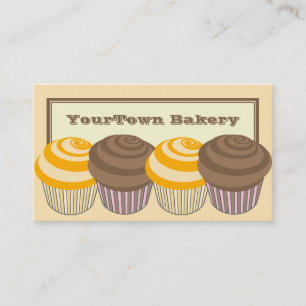 Cartes de visite de boulangerie - Cupcaakes à l'o