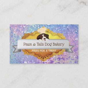 Cartes de visite de boulangerie de chien