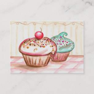 Cartes de visite de boulangerie de Cupcake