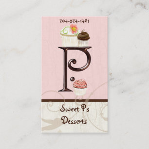 Cartes de visite de boulangerie de dessert de