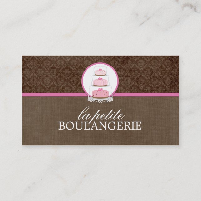 Cartes de visite de boulangerie de gâteau (Devant)
