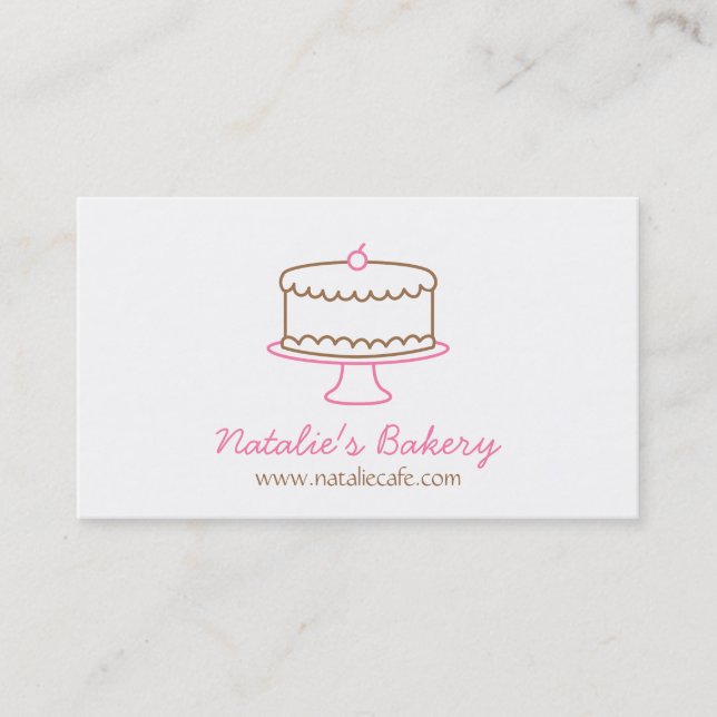 Cartes de visite de boulangerie de gâteaux artisan (Devant)