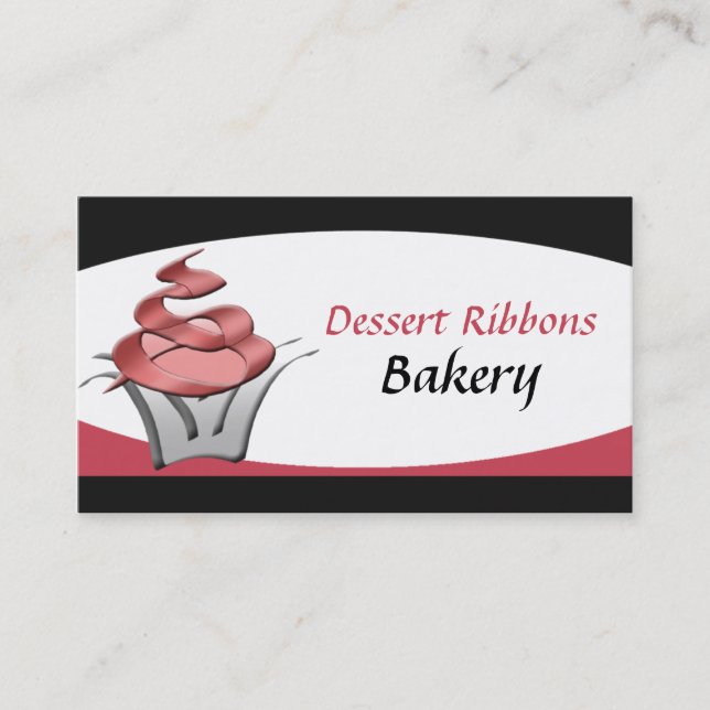 Cartes de visite de boulangerie de petit gâteau de (Devant)