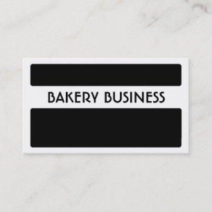 Cartes de visite de boulangerie noir blanc