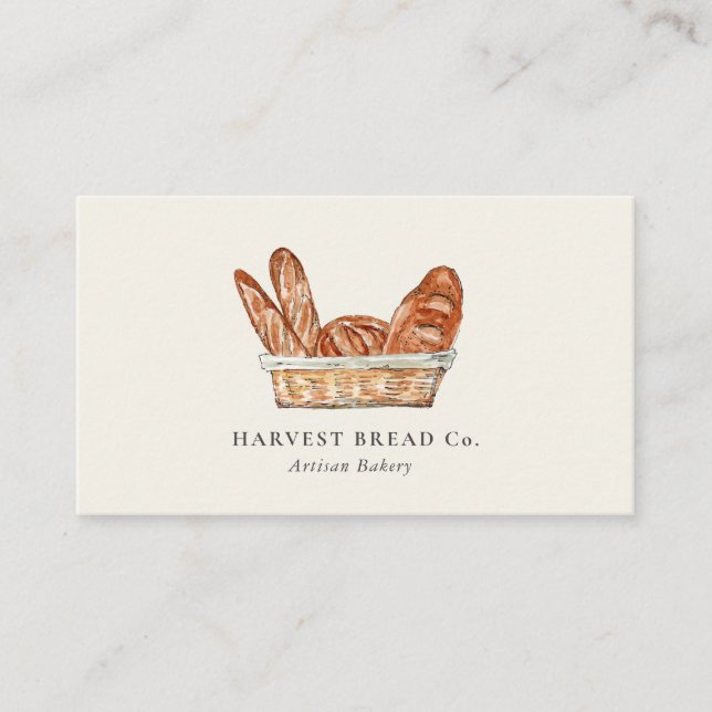 Cartes de visite de boulangerie pour pains rustiqu (Devant)