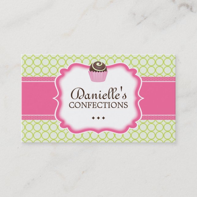 Cartes de visite de boule de gâteau d'amusement (Devant)