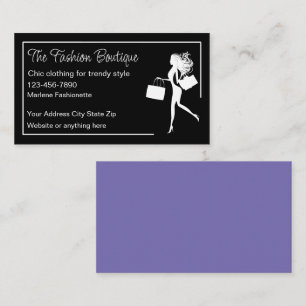Cartes de visite de boutique de mode éditable