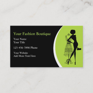 Cartes de visite de boutique de vêtements