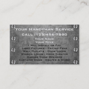 Cartes de visite de bricoleur