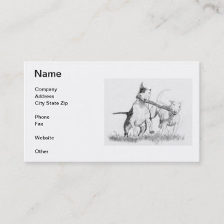 Cartes de visite de bull-terrier