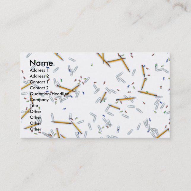 Cartes de visite de bureau (Devant)