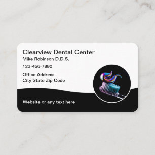Cartes de visite de cabinet de dentiste moderne br