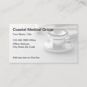 Cartes de visite de cabinet médical Stéthoscope