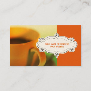 Cartes de visite de cafés {Orange}
