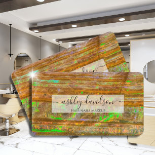 Cartes de visite de calques Green Opal Rock