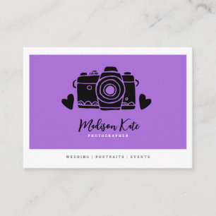 Cartes de visite de caméra tout simplement chic