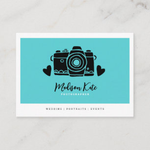 Cartes de visite de caméra tout simplement chic