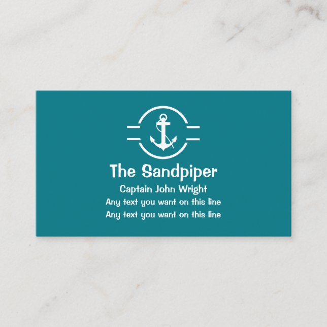 Cartes de visite de capitaine de bateau (Devant)