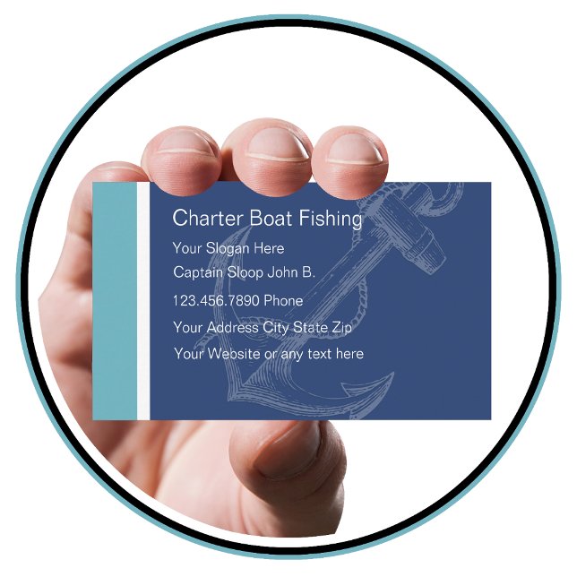 Cartes de visite de capitaine de bateau (Créateur téléchargé)