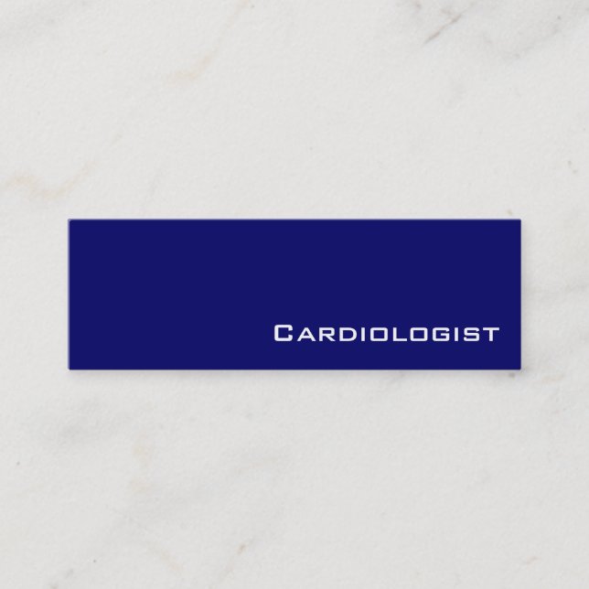 Cartes de visite de cardiologue blanc de la Marine (Devant)