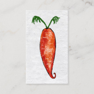 Cartes de visite de carottes - Légumes mignons