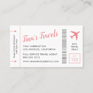 Cartes de visite de carte d'embarquement