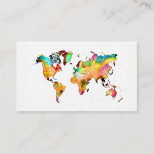 cartes de visite de carte du monde