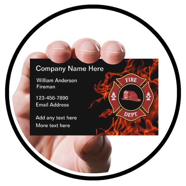 Cartes de visite de caserne de pompiers (Créateur téléchargé)