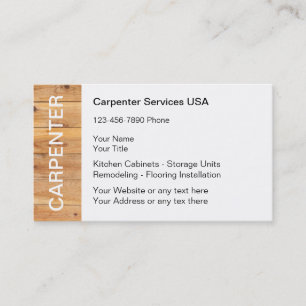 Cartes de visite de charpentier