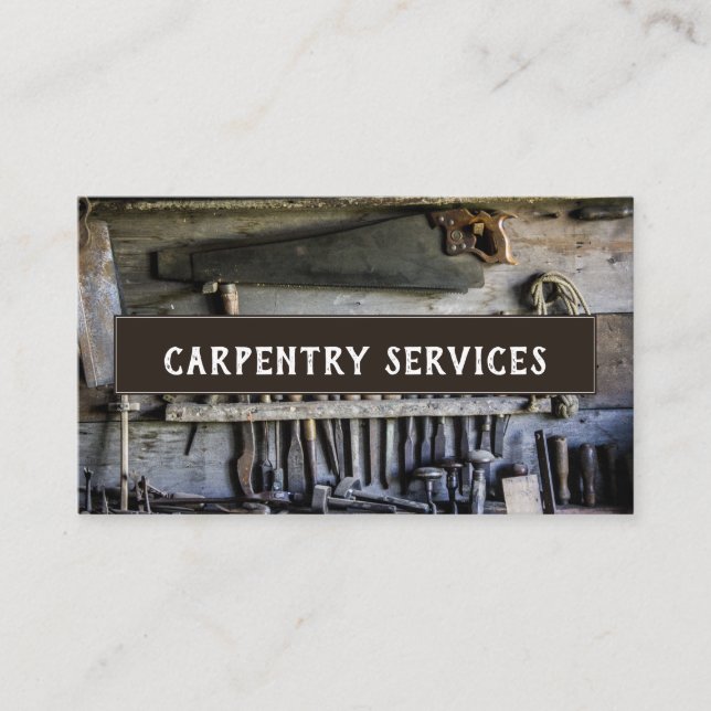 Cartes de visite de charpentier (Devant)