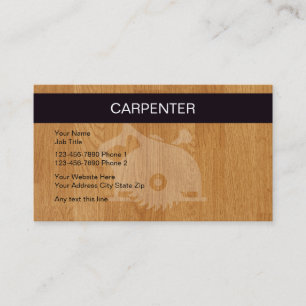 Cartes de visite de charpentier