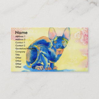 Cartes de visite de chat de Sphynx