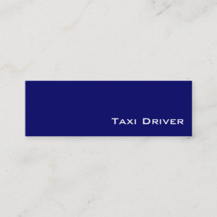 Cartes de visite de chauffeur de taxi blanc Marine
