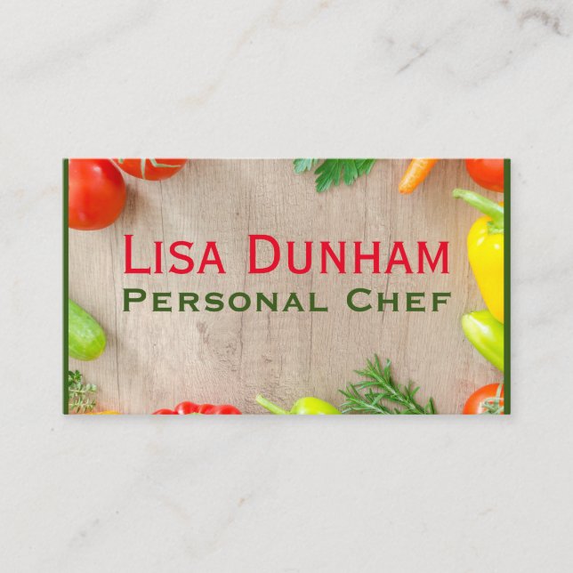 Cartes de visite de chef personnel (Devant)