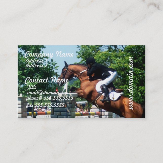 Cartes de visite de cheval de Grand prix (Devant)