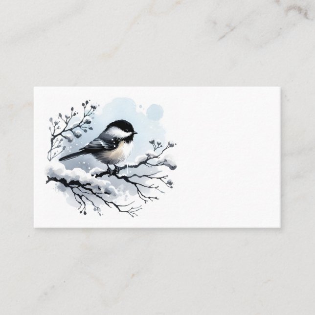 Cartes de visite de chickadee (Devant)