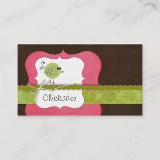 Cartes de visite de chickadee
