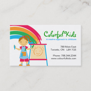 Cartes de visite de Childcare d'amusement